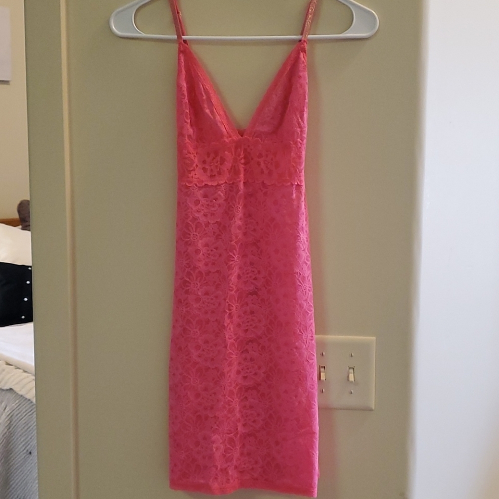 Victoria's Secret hot pink slip dress, size medium
